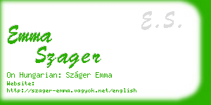emma szager business card